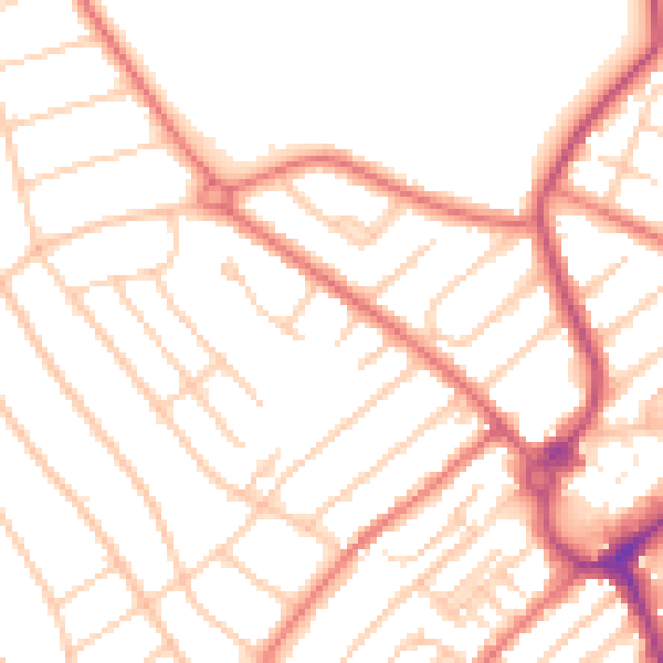 Daytime road noise heatmap for L23 7YG