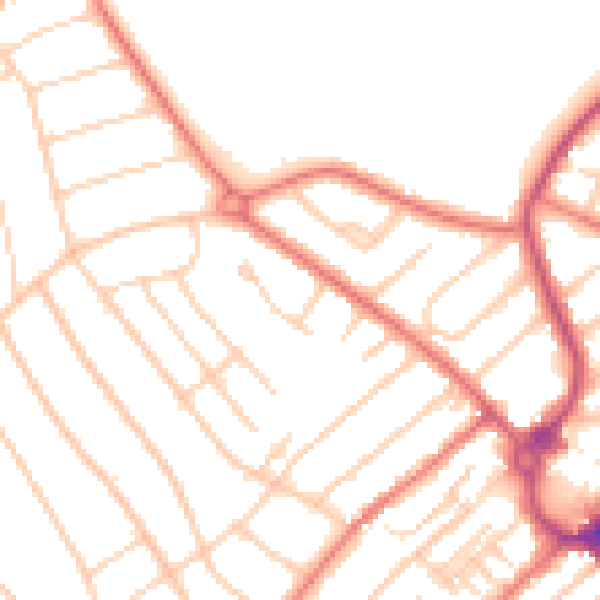 Daytime road noise heatmap for L23 7YQ
