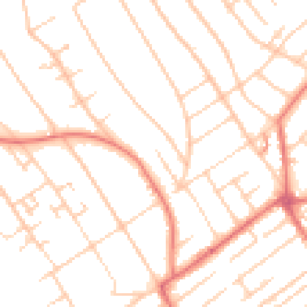 Daytime road noise heatmap for L23 8AA