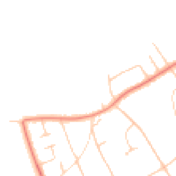 Daytime road noise heatmap for L23 8AE