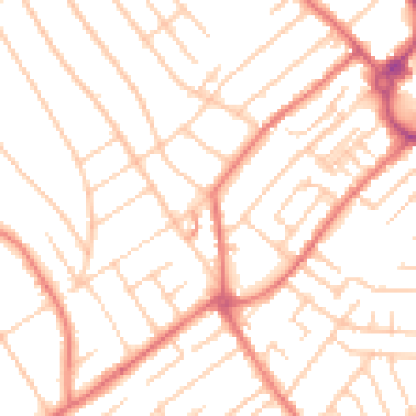Daytime road noise heatmap for L23 8SA