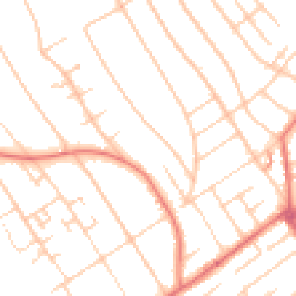 Daytime road noise heatmap for L23 8TE