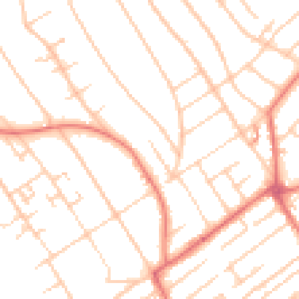 Daytime road noise heatmap for L23 8TL