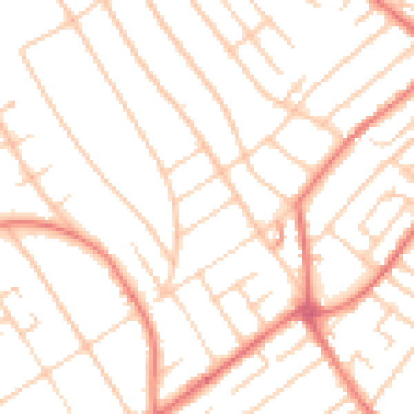 Daytime road noise heatmap for L23 8TX