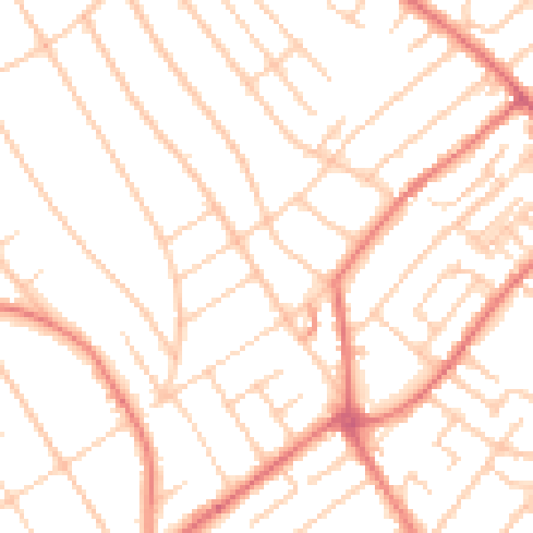 Daytime road noise heatmap for L23 8UD