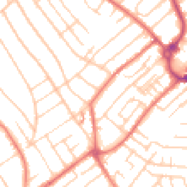 Daytime road noise heatmap for L23 8UG
