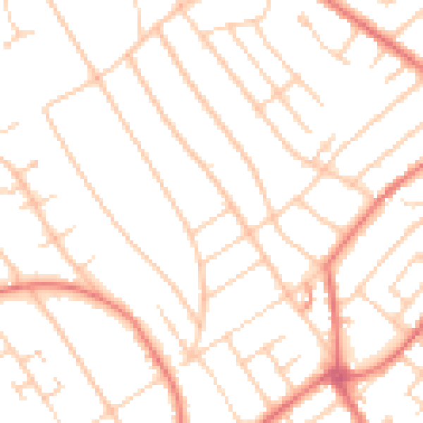 Daytime road noise heatmap for L23 8UL