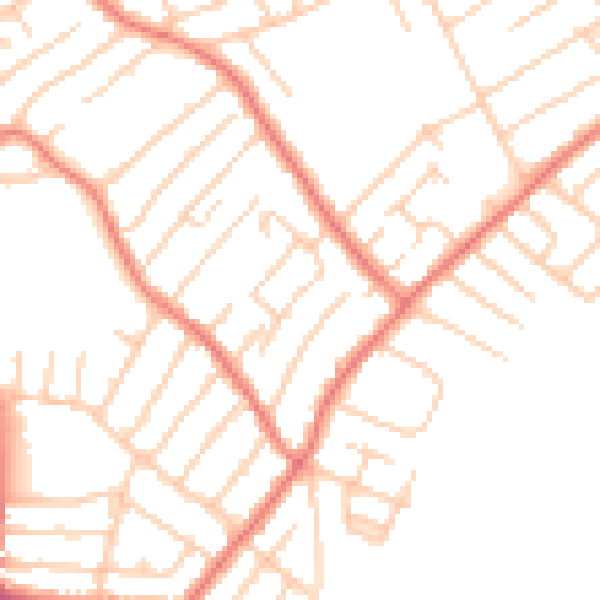 Daytime road noise heatmap for L23 9AF