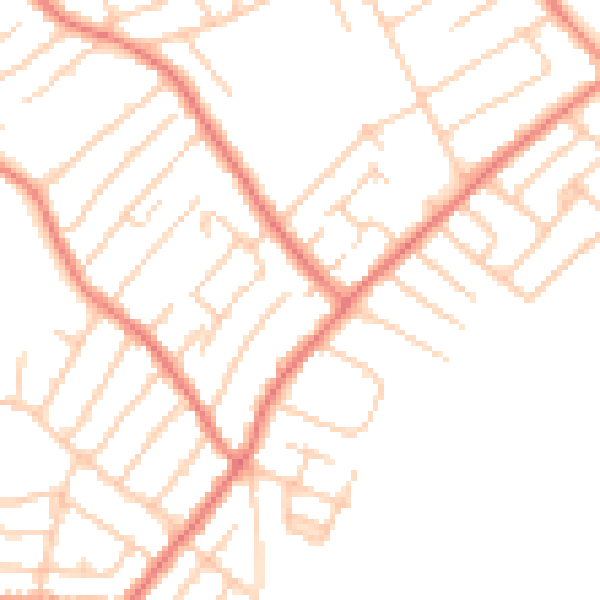 Daytime road noise heatmap for L23 9SD