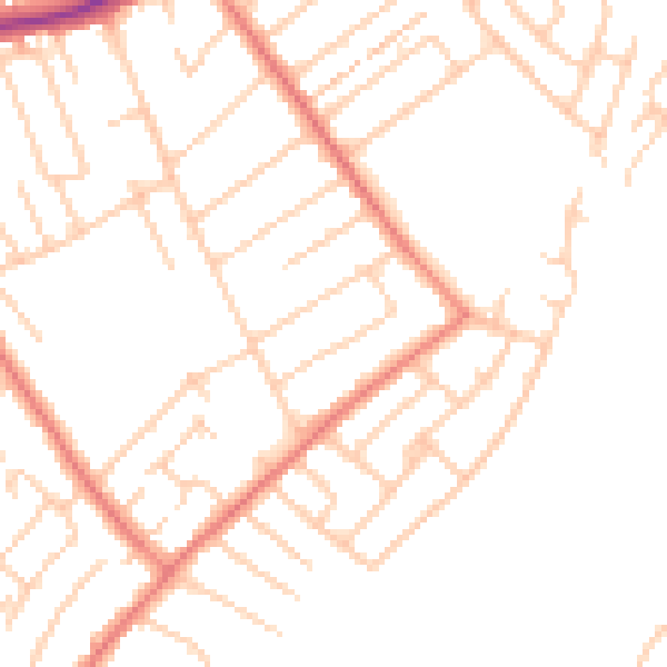 Daytime road noise heatmap for L23 9SN