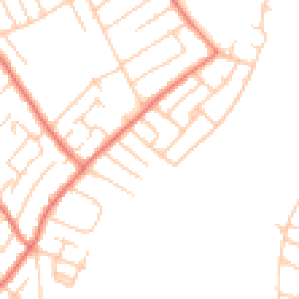 Daytime road noise heatmap for L23 9SR