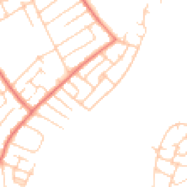 Daytime road noise heatmap for L23 9SS