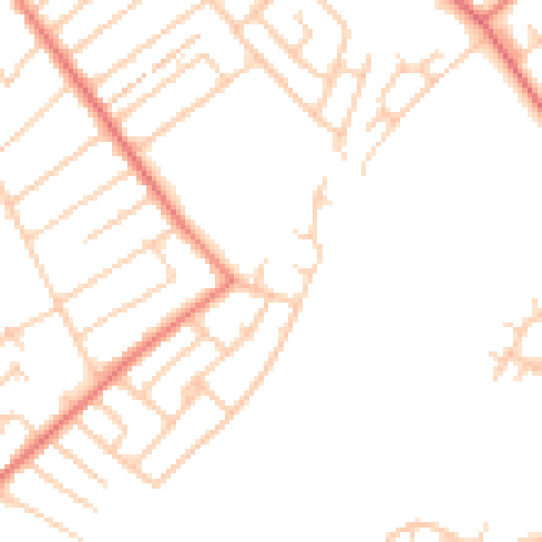 Daytime road noise heatmap for L23 9TP