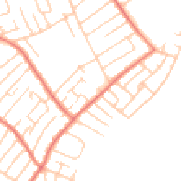 Daytime road noise heatmap for L23 9YF