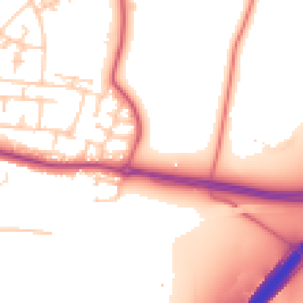 Daytime road noise heatmap for L26 0AQ