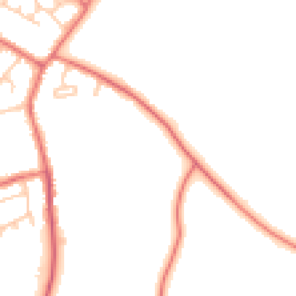 Daytime road noise heatmap for L26 0BQ