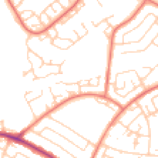 Daytime road noise heatmap for L26 0SX