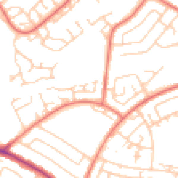 Daytime road noise heatmap for L26 0SY