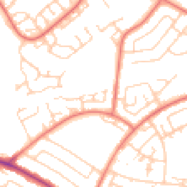 Daytime road noise heatmap for L26 0SZ