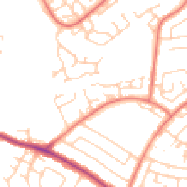 Daytime road noise heatmap for L26 0TA