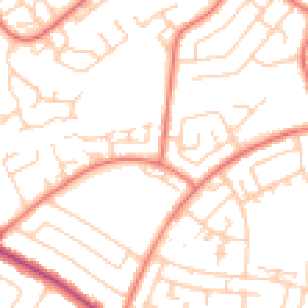 Daytime road noise heatmap for L26 0TD
