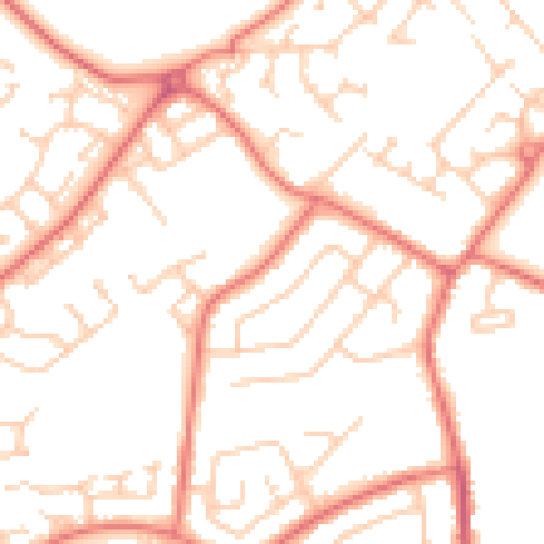 Daytime road noise heatmap for L26 0TE