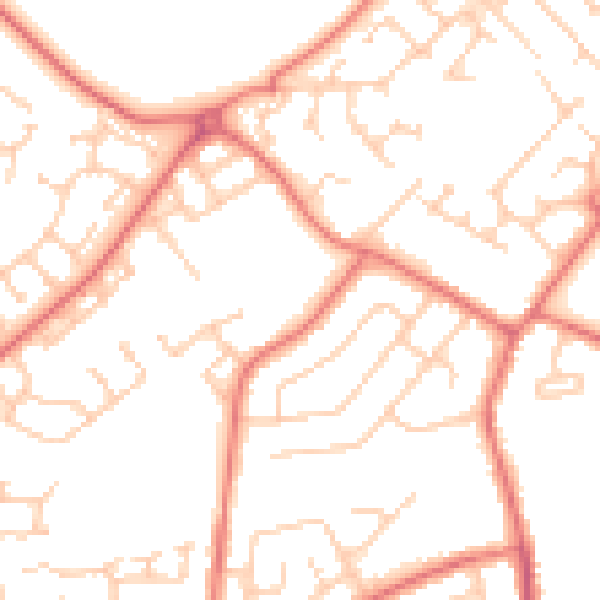 Daytime road noise heatmap for L26 0TH