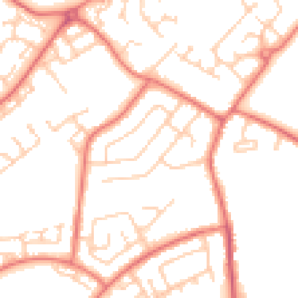Daytime road noise heatmap for L26 0TL