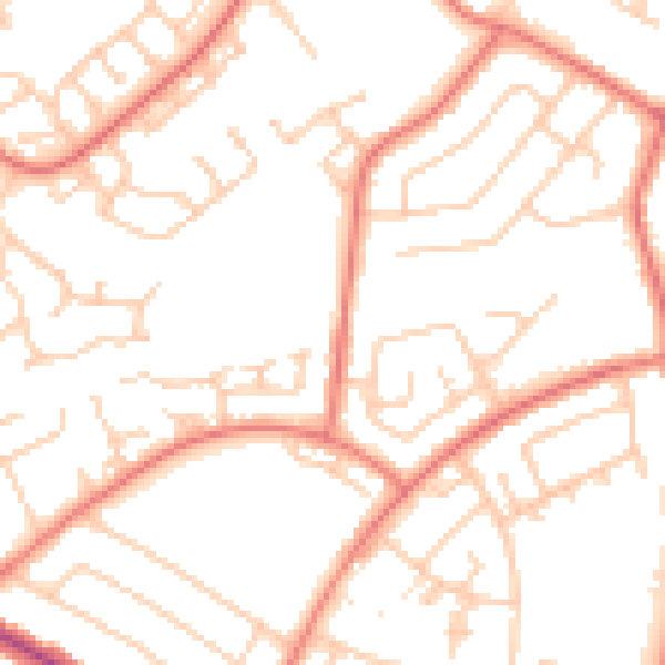 Daytime road noise heatmap for L26 0TQ