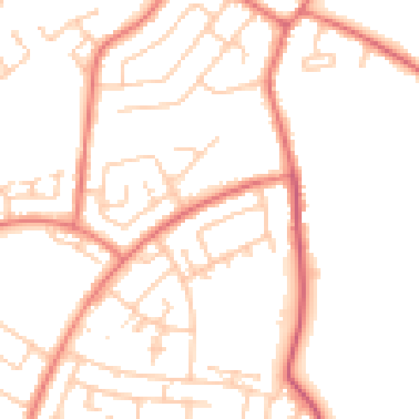 Daytime road noise heatmap for L26 0TR