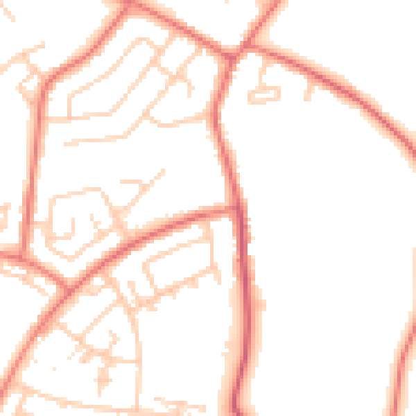 Daytime road noise heatmap for L26 0TT