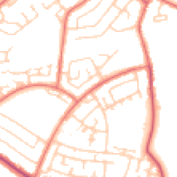 Daytime road noise heatmap for L26 0TU