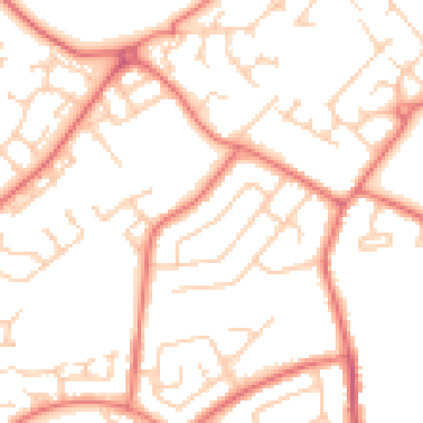 Daytime road noise heatmap for L26 0TW