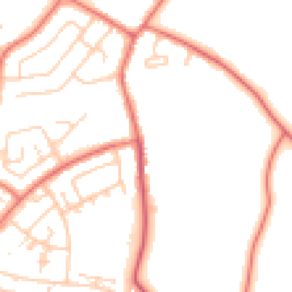 Daytime road noise heatmap for L26 0TY
