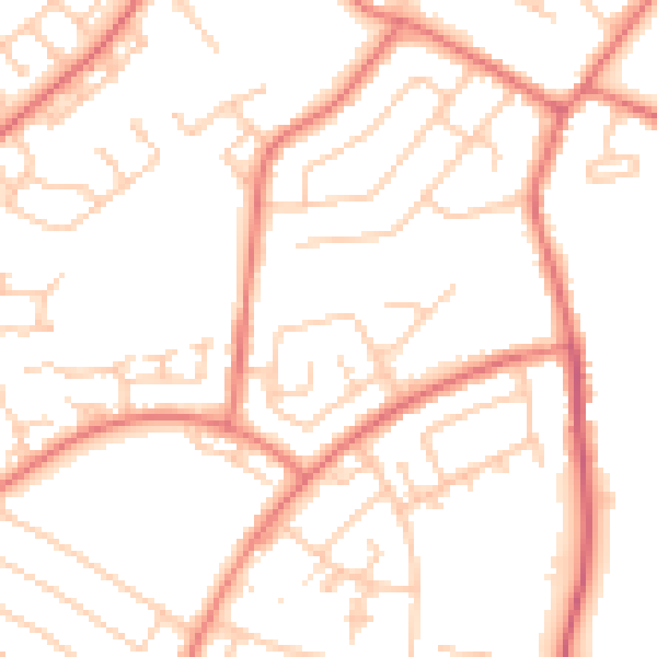 Daytime road noise heatmap for L26 0UE