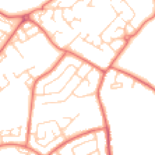Daytime road noise heatmap for L26 0UT