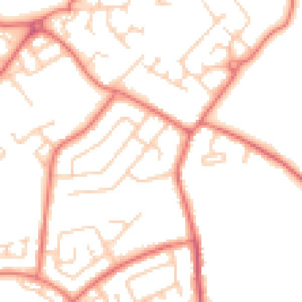 Daytime road noise heatmap for L26 0UU