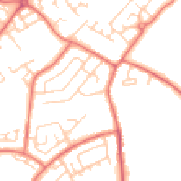 Daytime road noise heatmap for L26 0XE