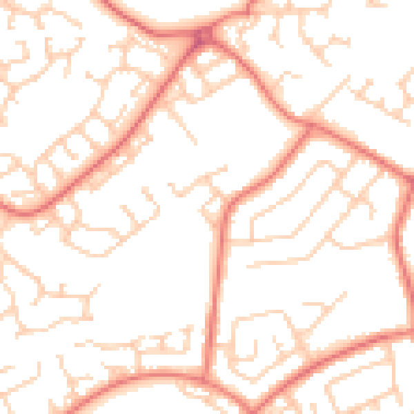 Daytime road noise heatmap for L26 0XG