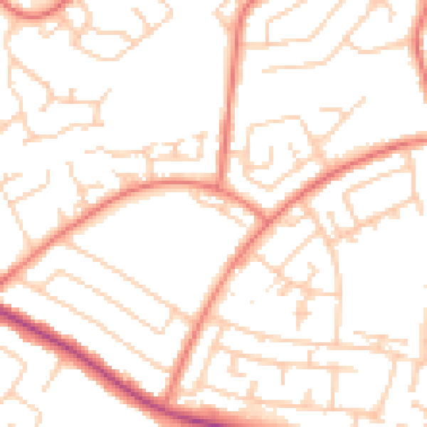 Daytime road noise heatmap for L26 0XH