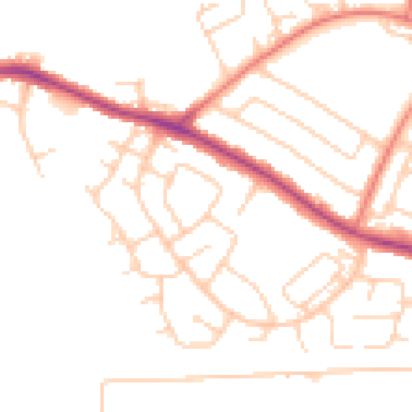 Daytime road noise heatmap for L26 1TE