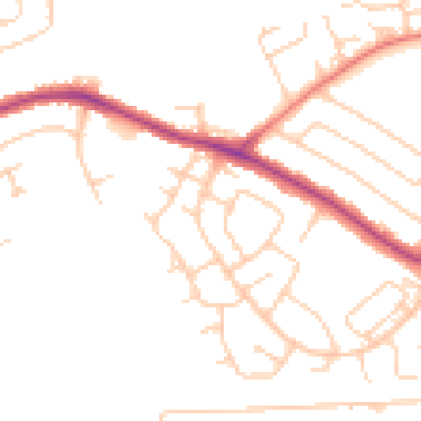 Daytime road noise heatmap for L26 1TN