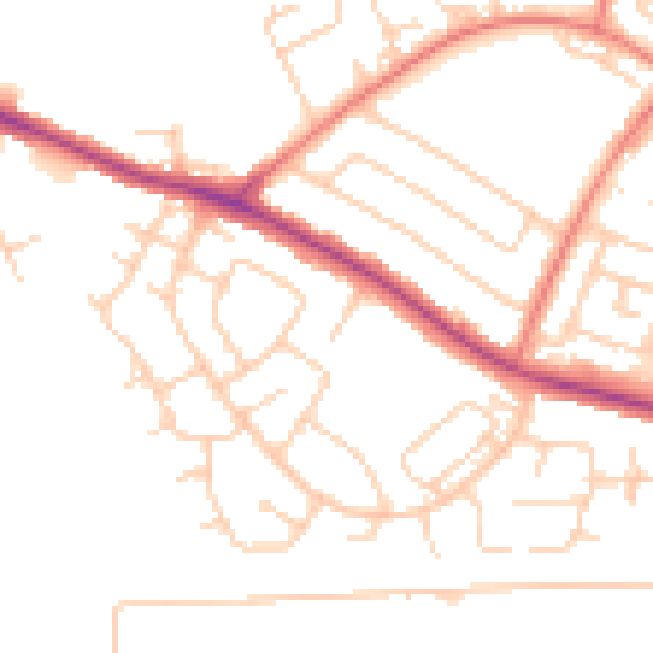 Daytime road noise heatmap for L26 1TU