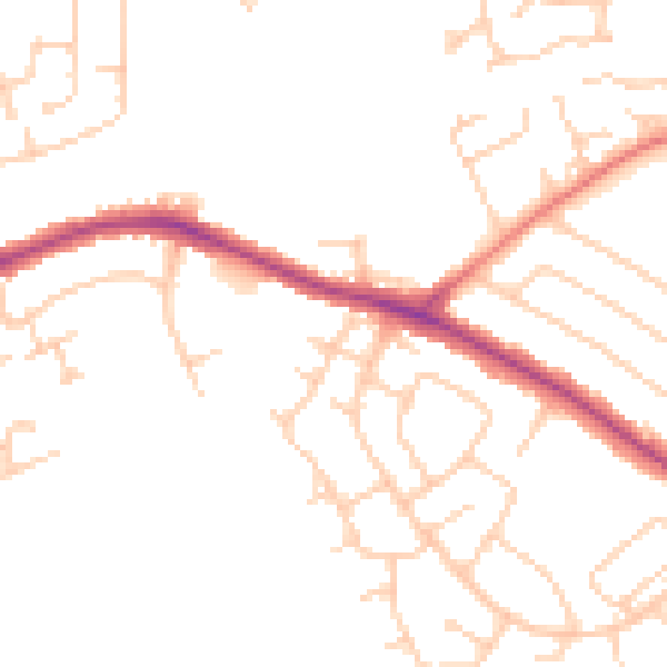 Daytime road noise heatmap for L26 1TX