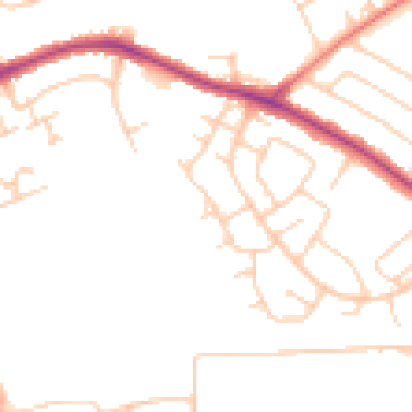 Daytime road noise heatmap for L26 1UD