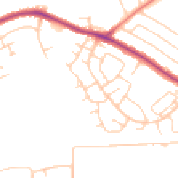 Daytime road noise heatmap for L26 1UH