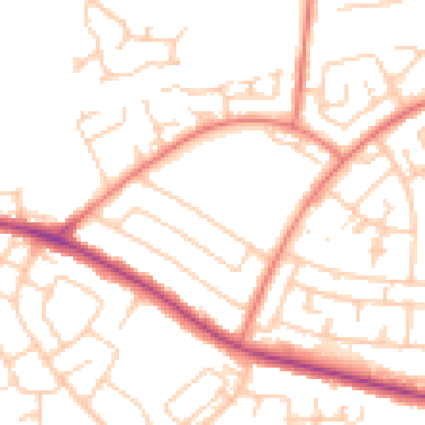 Daytime road noise heatmap for L26 1XA