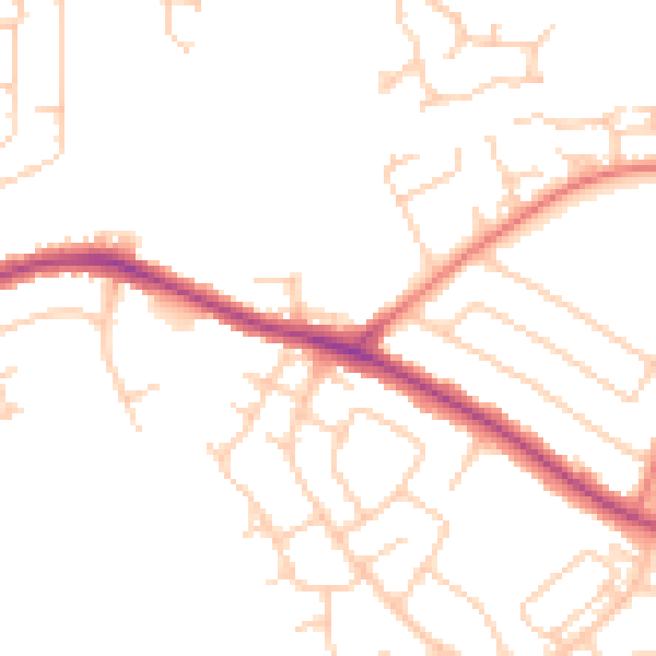 Daytime road noise heatmap for L26 1XL
