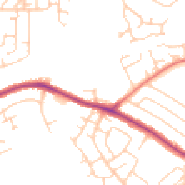 Daytime road noise heatmap for L26 1XN
