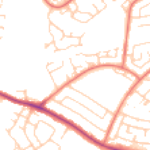 Daytime road noise heatmap for L26 1XU
